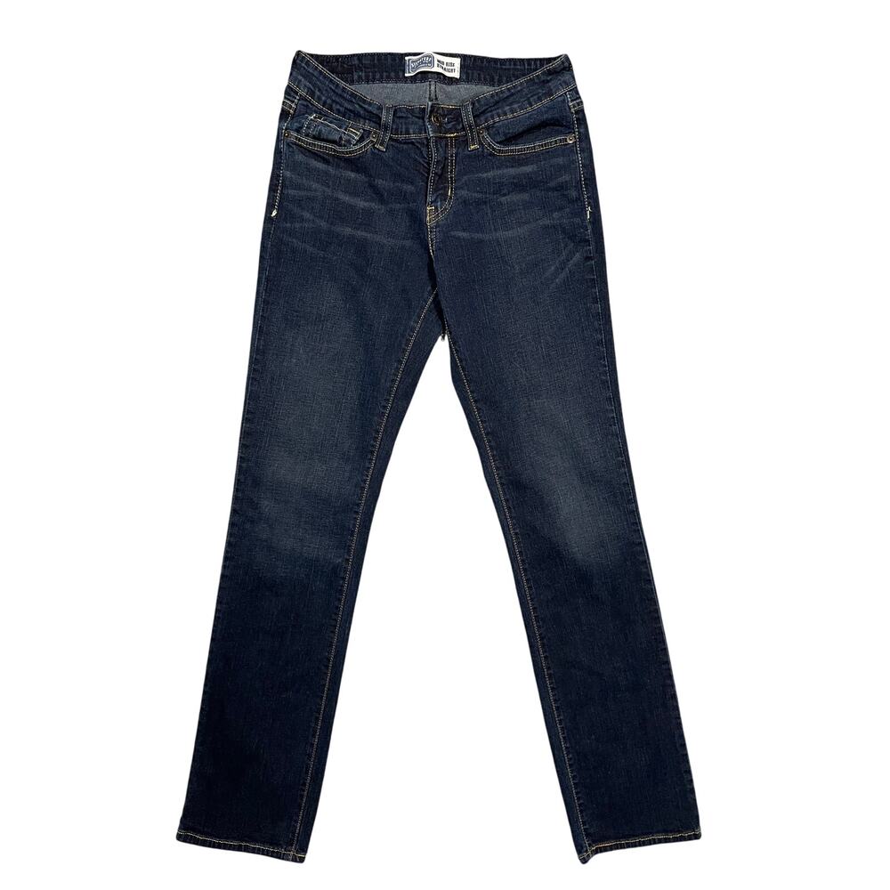 Levi Strauss Signature Mid Rise Straight Dark Wash Blue Denim Jeans Womens 4M